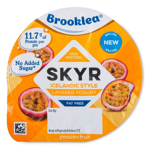 Skyr High Protein Fat Free Passionfruit Yogurt 150g Brooklea